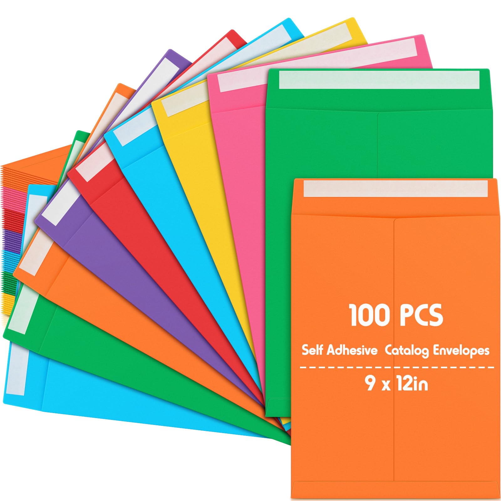 Amazon.com : Janlaugh 100 Pcs 9'' x 12'' Catalog Envelopes Self