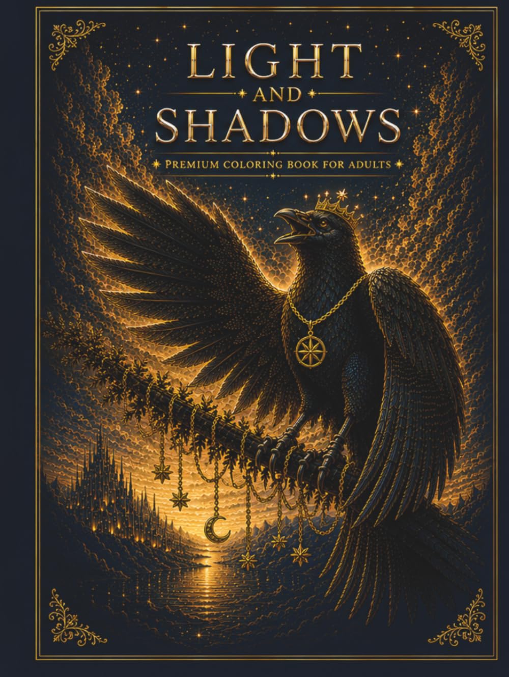 Light and Shadows: A Fantasy Coloring Journey Through Myths and Magic