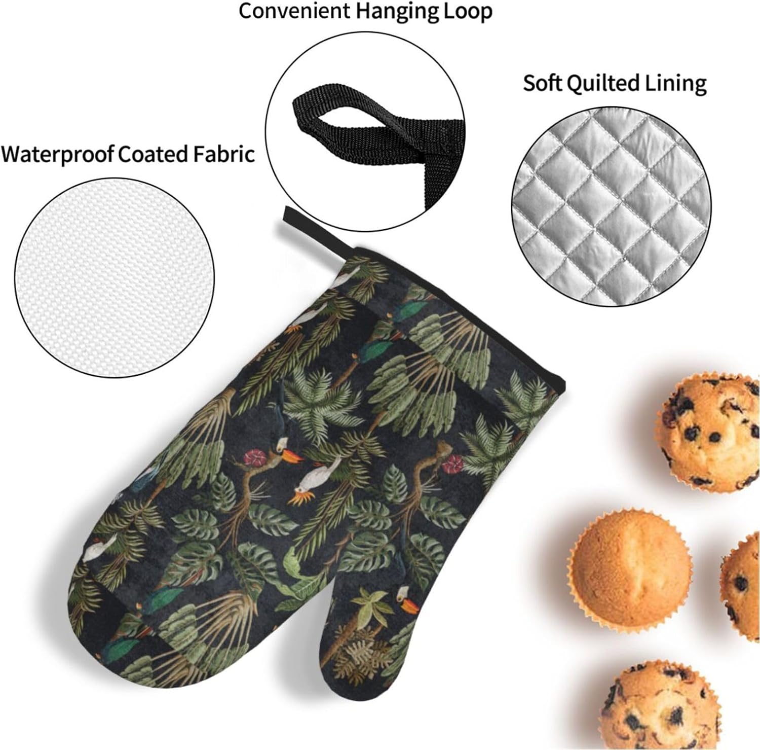 watercolour cactus Kitchen baking four piece set, fit for cooking and baking, oven, microwave, and outdoor barbecue