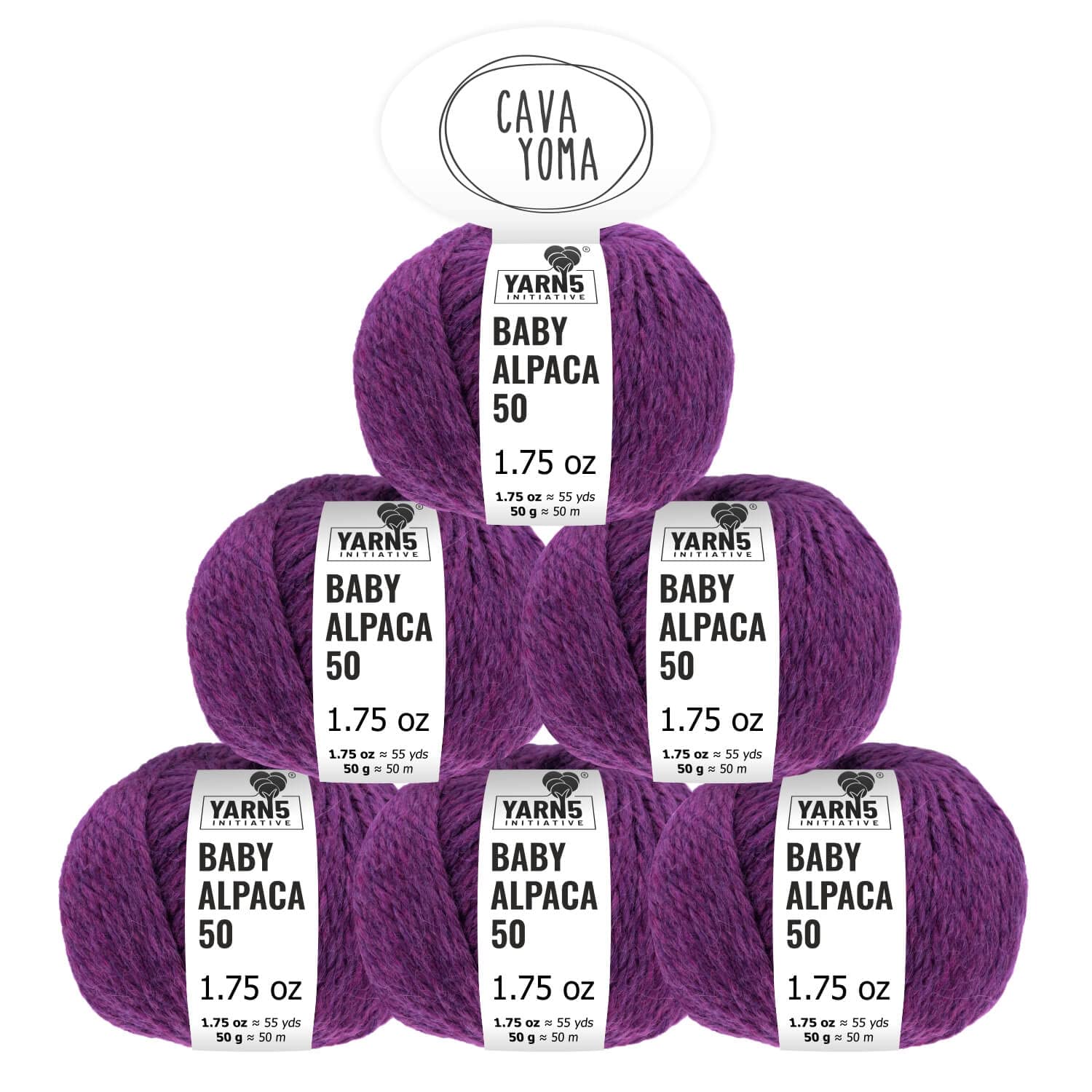 CAVAYOMA Bulky Baby Alpaca Yarn Orchid Purple