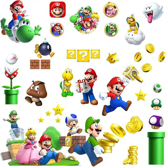 Autocollant mural Mario 3D pour chambre d'enfant - Stickers Mario