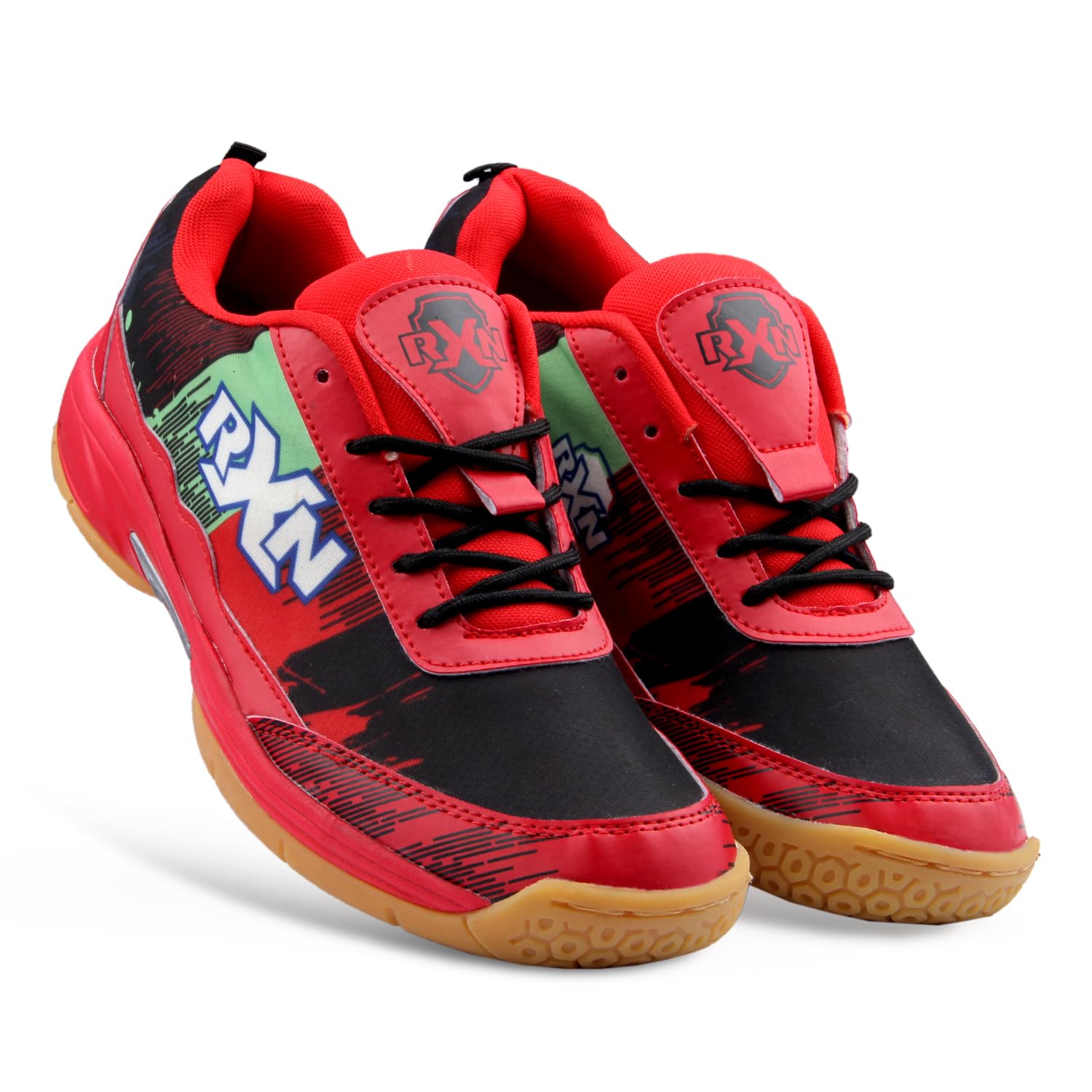 RXN Badminton Shoes for Men & Women | Non Marking Rubber Outsole with Enhanced Grip, Traction & Slip Resistance | Cushioned Footbed, Padded Ankle Collar, Lace-Up Indoor Court Sports Shoes-image-20