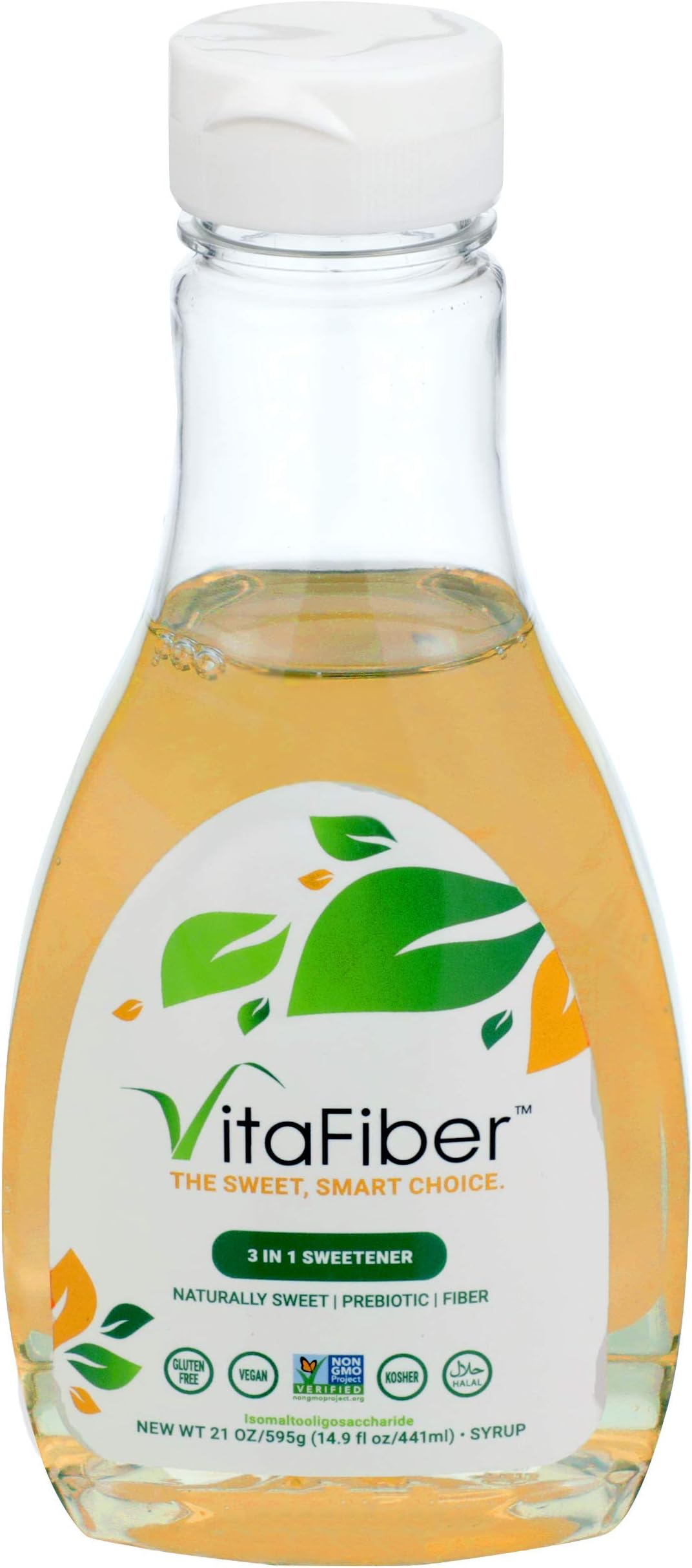 VitaFiber IMO Small Syrup - Sweet Prebiotic Fiber - Lower Calorie Sugar Alternative - 14.9 fl oz