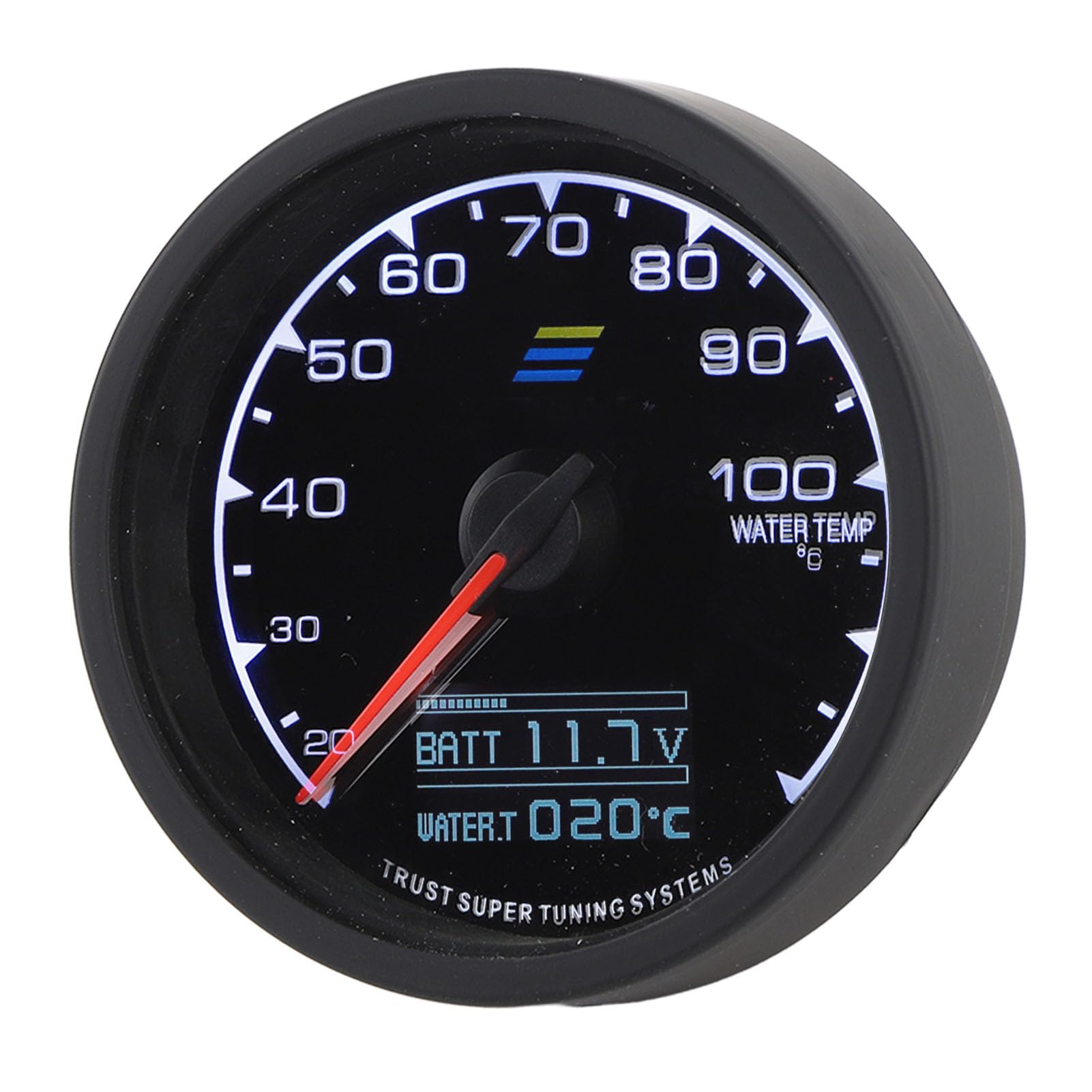 Misuratore di temperatura dell'acqua per auto da 68 mm DC 10-15 V indicatore digitale della temperatura dell'acqua termometro per veicolo