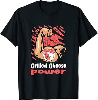 Grilled Cheese Power Workout Funny Gym Humor T-Shirt