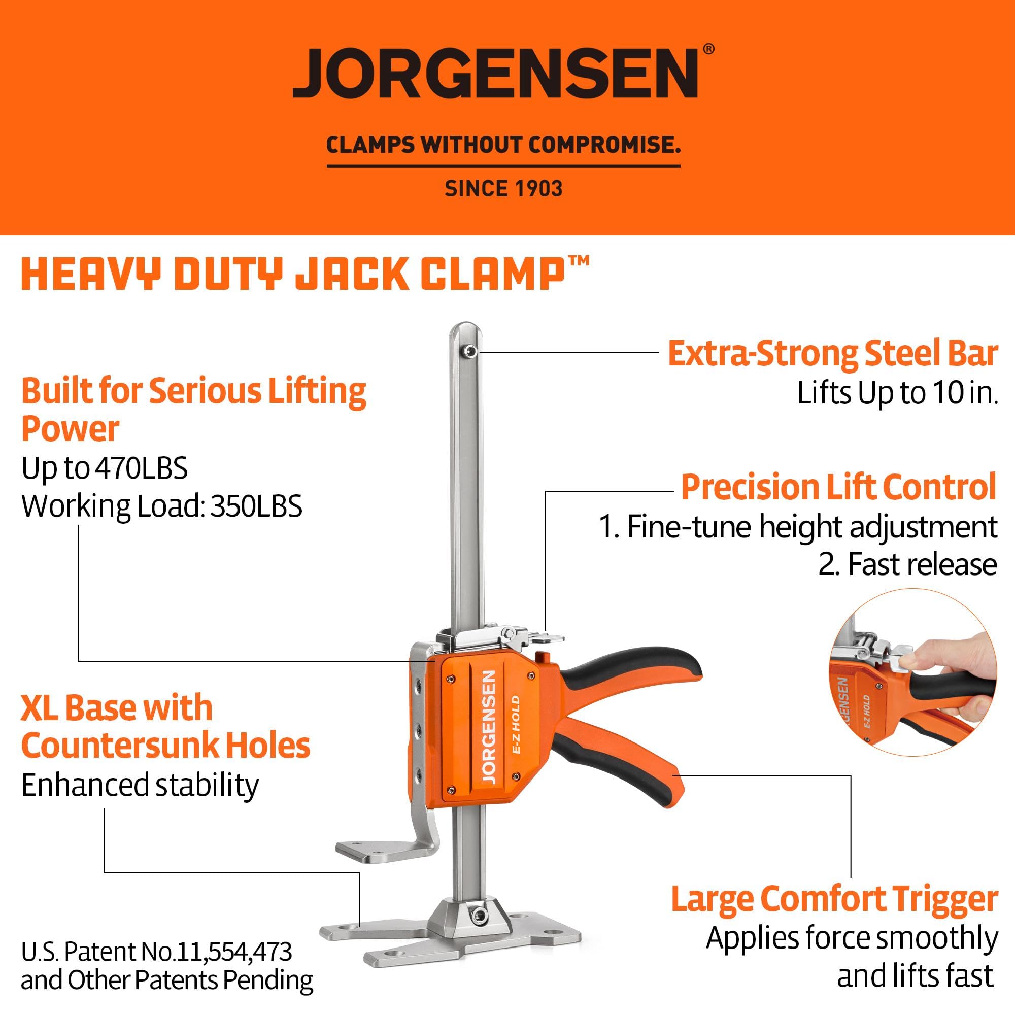 Jorgensen Cabinet Jacks - 2 Pack Lifting Tools -2