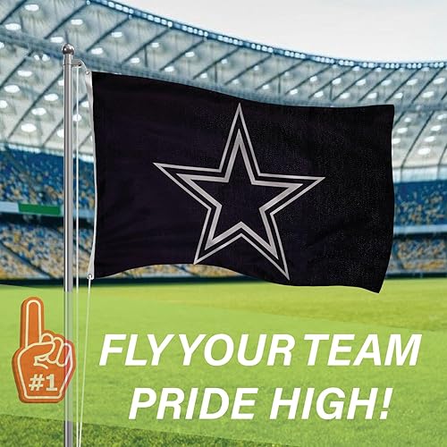 Miniatura 2 de NFL Dallas Cowboys - Bandera duradera de 3 x 5 para exteriores con ojales, bandera y pancarta resistentes para jardín al aire libre y patio, bandera