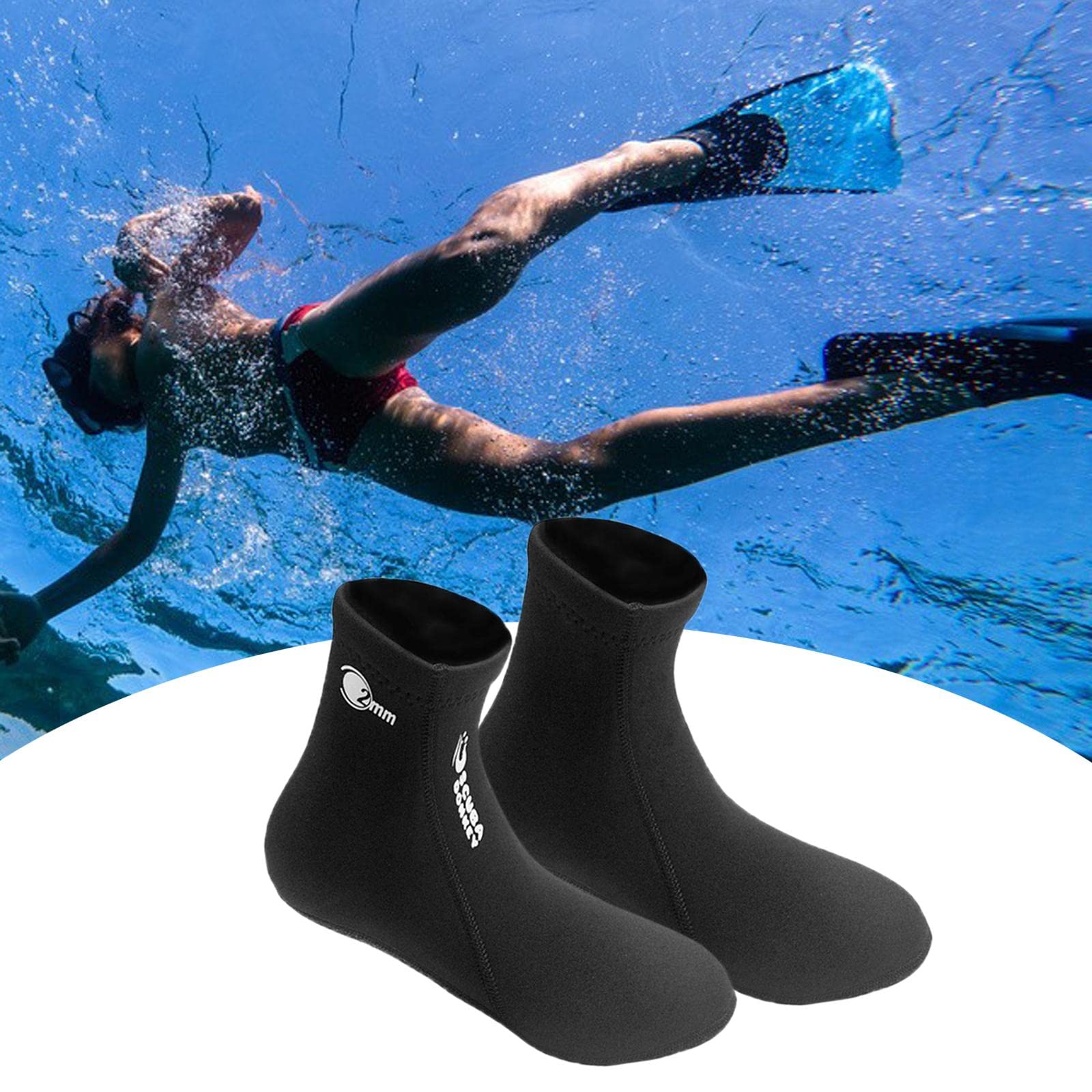 Chaussettes De Plongée Néoprène 3mm Antidérapantes Unisexes - Harilla, Pour Plage Natation Snorkeling