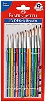 Vista 1 de A.W.Faber-Castell I Pvt Ltd Tri-Grip - Juego de 13 pinceles redondos de pelo sintético