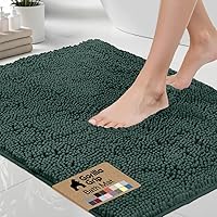Vista 1 de GORILLA GRIP Alfombra de Baño 44x26, Chenilla Suave Absorbente, Tapetes de Microfibra de Secado Rápido, Respaldo de Goma Lavables Alfombras de Ducha