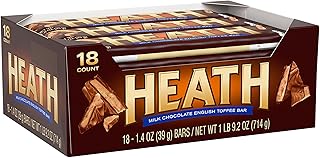 HEATH Milk Chocolate English Toffee Candy, Bulk, 1.4 oz, Bars (18 Count)