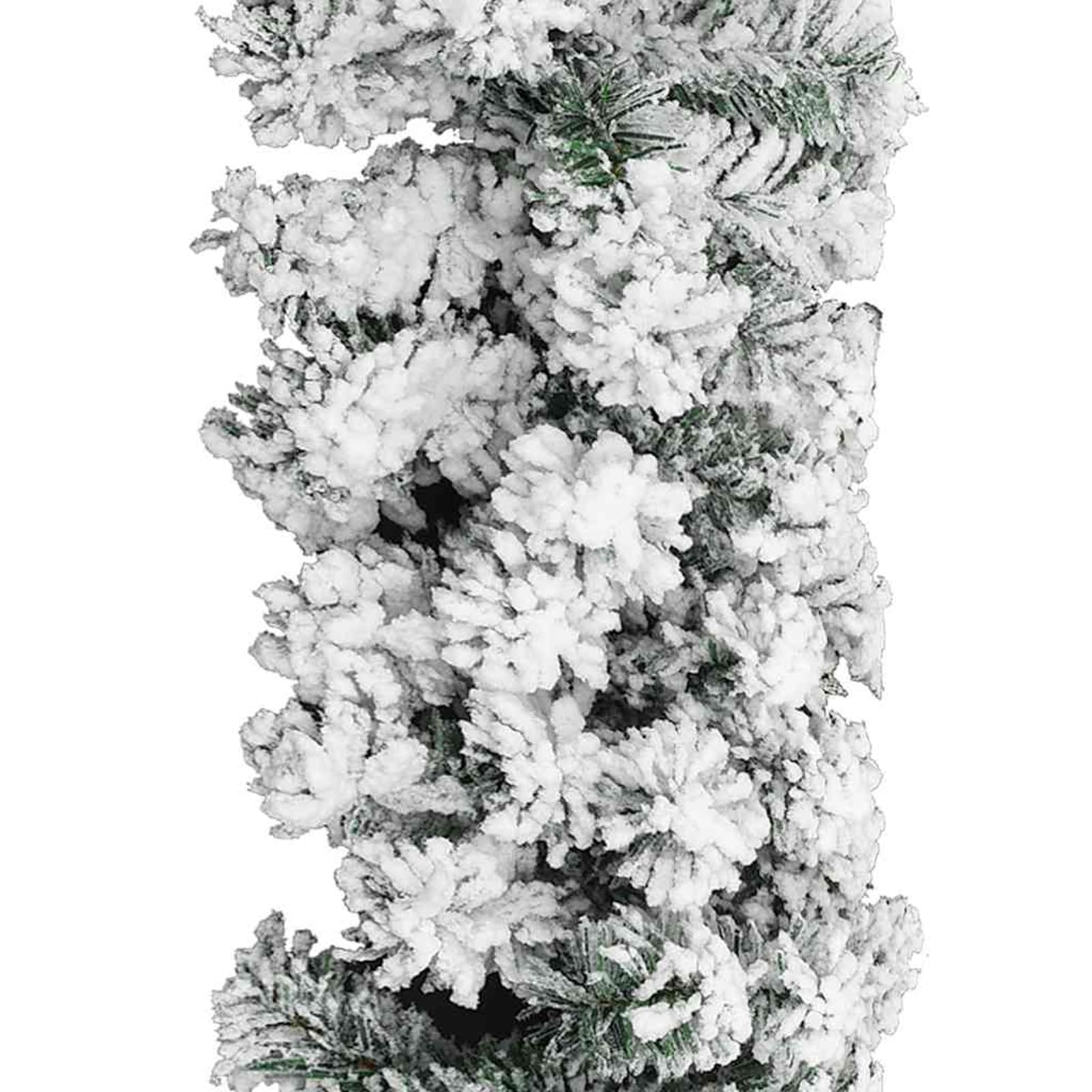 Gecheer Weihnachtsgirlande mit Schnee Grün 5 m PVC, Weihnachtsdekoration für außen Deko Garten Haustür Balkon320967