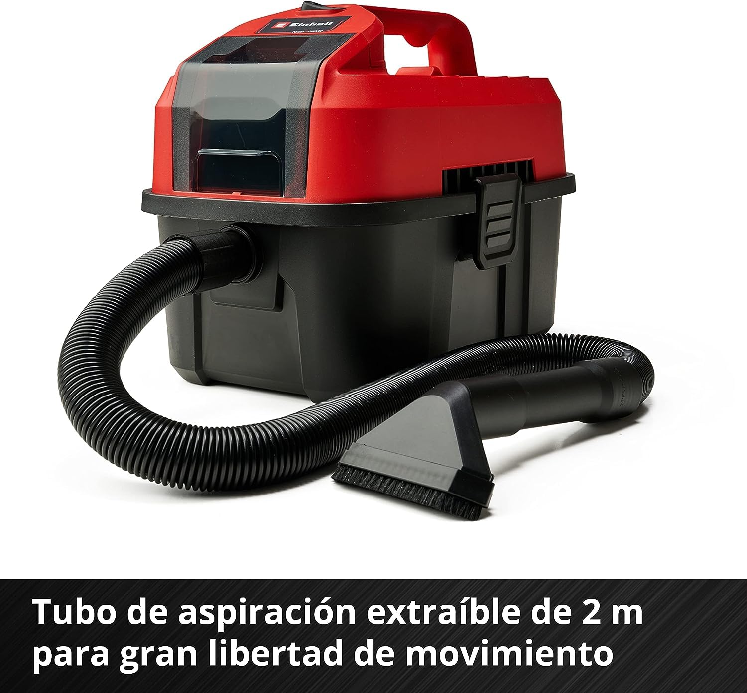 Einhell Aspirador inalámbrico TE-VC 18/10 Li-Solo Power X-Change (18 V, Iones de Litio, 10 L, Incl. Manguera de 2 m, Boquilla de Hendidura + Boquilla de tapicería/Universal, sin batería ni Cargador)