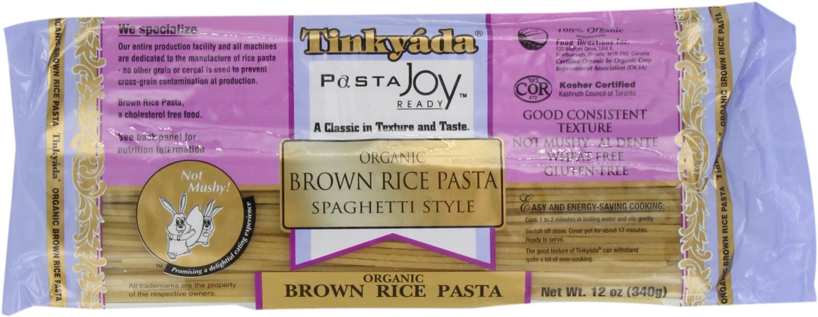 TINKYADA, PASTA,OG1,SPAG,BRN RICE 12 OZ