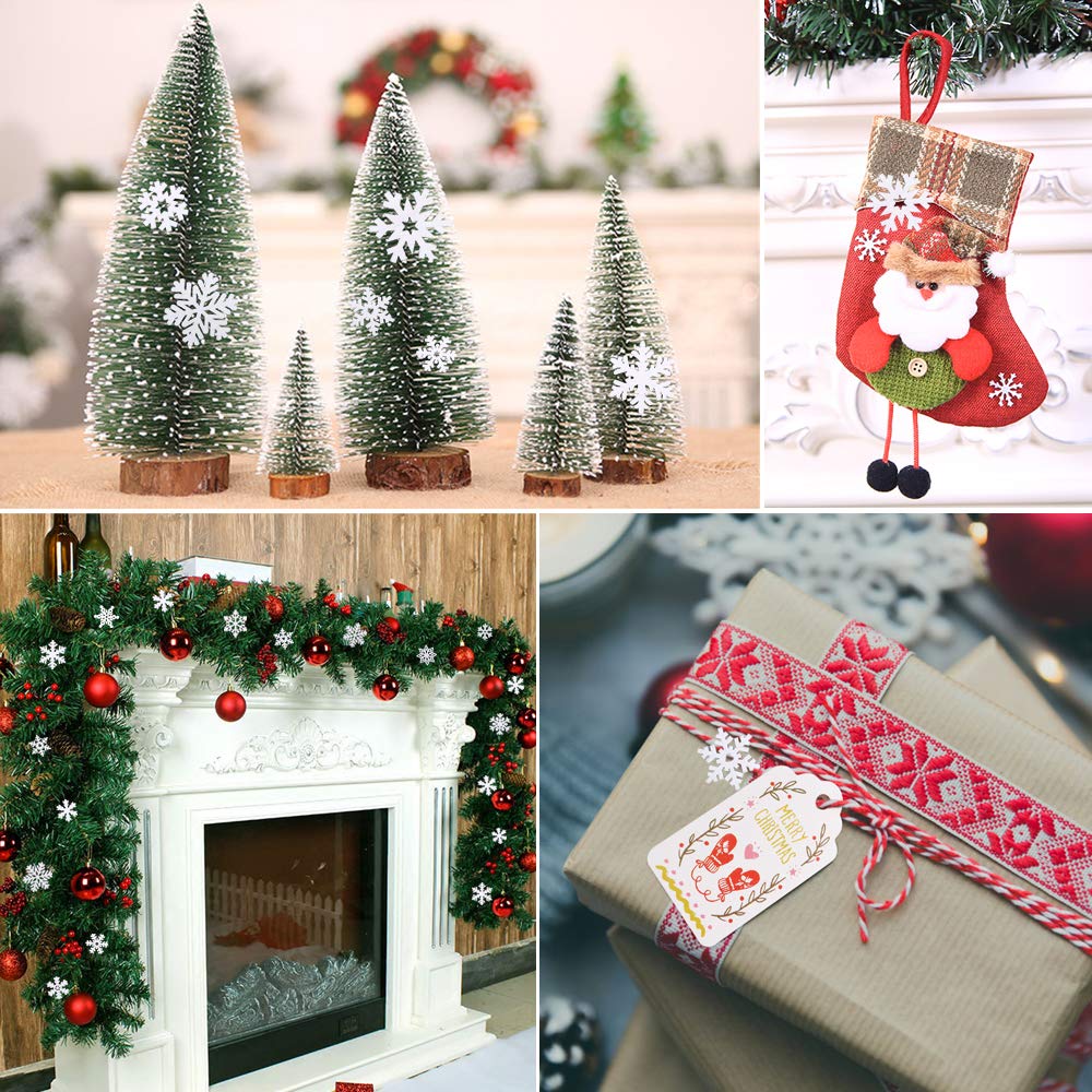 YUEXNKO Ciondoli Legno Natale 24PCS: Ornamento Pendenti Vintage in Legno, Addobbi Natalizie Fai da Te, Decorazioni Albero di Natale e Festa