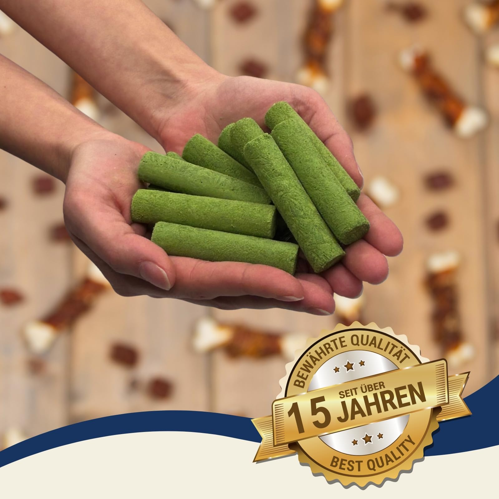 Lyra Pet® 1 kg (5 x 200 g) Katzengras Sticks gefriergetrocknet + 30L Tonne | Mit Huhn & Gerstengras - Getreidefrei & verdauungsfördernd - Ideal auch für Kitten & Senioren - Vitalstoffreiche Belohnung