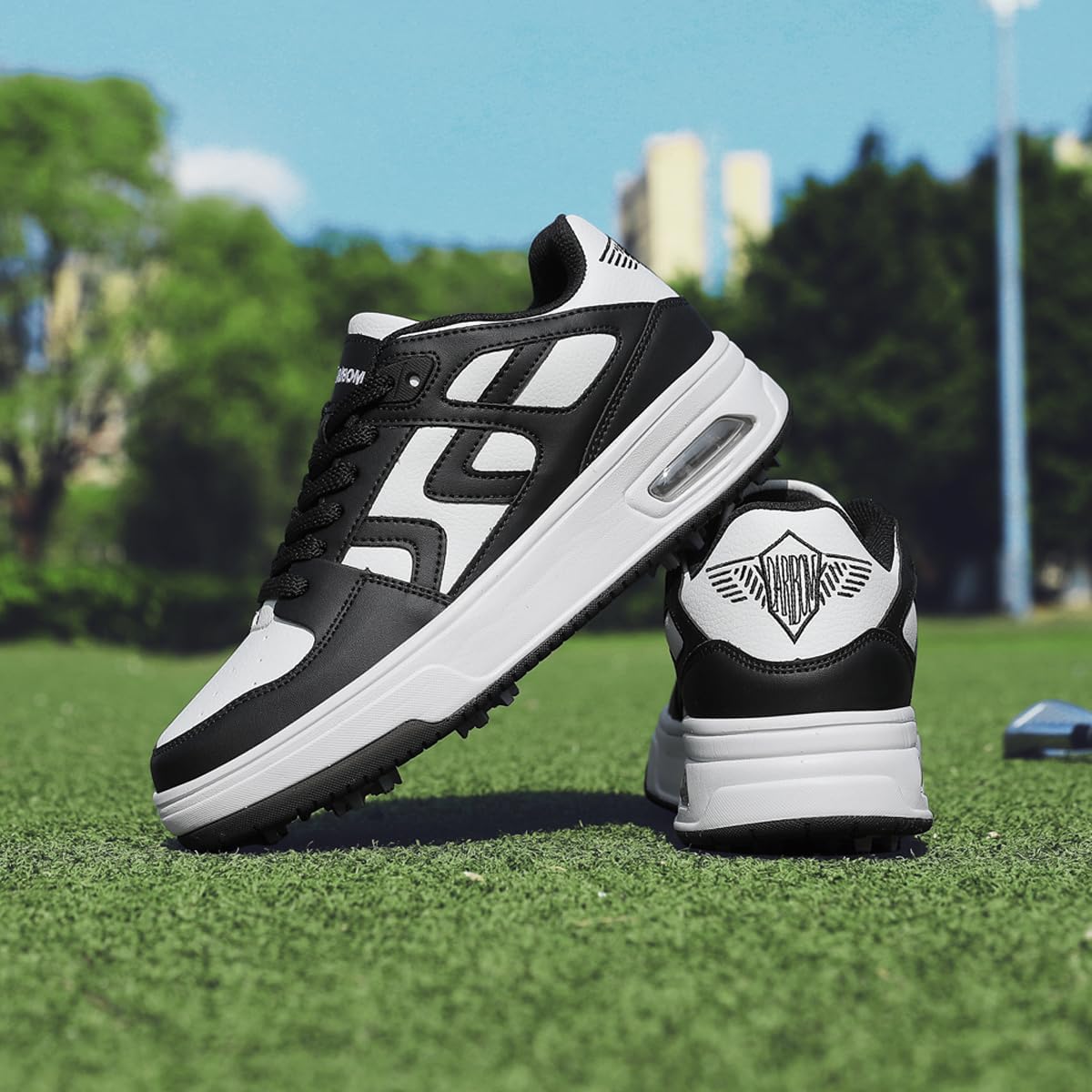 Golf Shoes Mens Womens, Spiked, Waterproof, Cushioning Golf Sport Sneakers