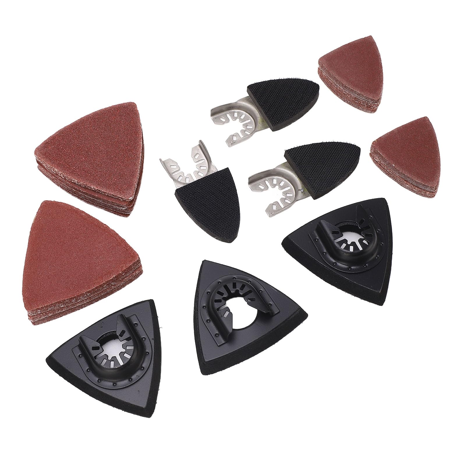 Oscillating Tool Sanding Pads Finger Kit Set Specifically Designed for Sheet Multitool Featuring Quality 6pcs and Large Convenience Pack of 100pcs Sanding Pads Totaling 106pcs