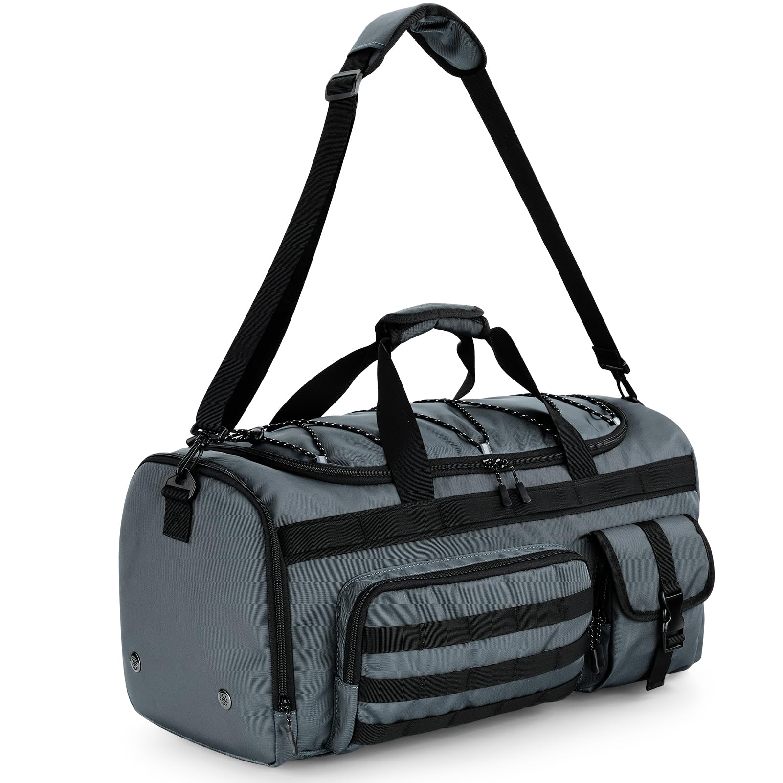 Gonex Bolsa de deporte y bolsa de viaje para hombre de 45 l, 3 en 1, portátil, con compartimento para zapatos, para gimnasio, entrenamiento y viajes (gris)