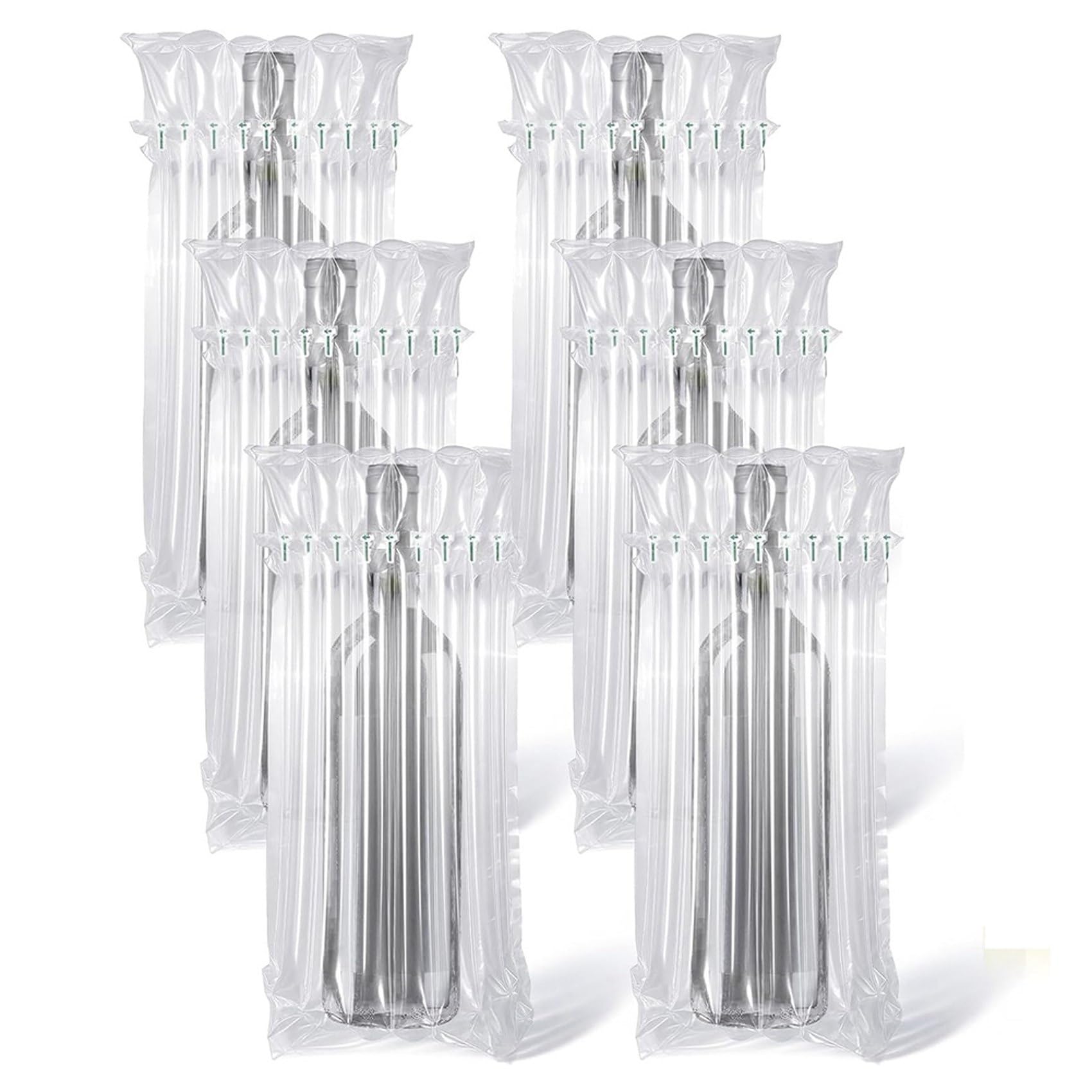 Lot de 200 Housses de Protection Gonflables pour Bouteilles de Vin, Manchons à Coussin d'air Réutilisables pour Un Transport Sécurisé des Bouteilles