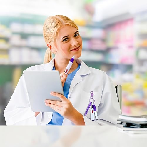 Miniatura 3 de Sherr Paquete de 25 mini rotuladores para enfermera, incluye bolígrafos retráctiles, rotulador permanente, llavero de enfermería, insignia de