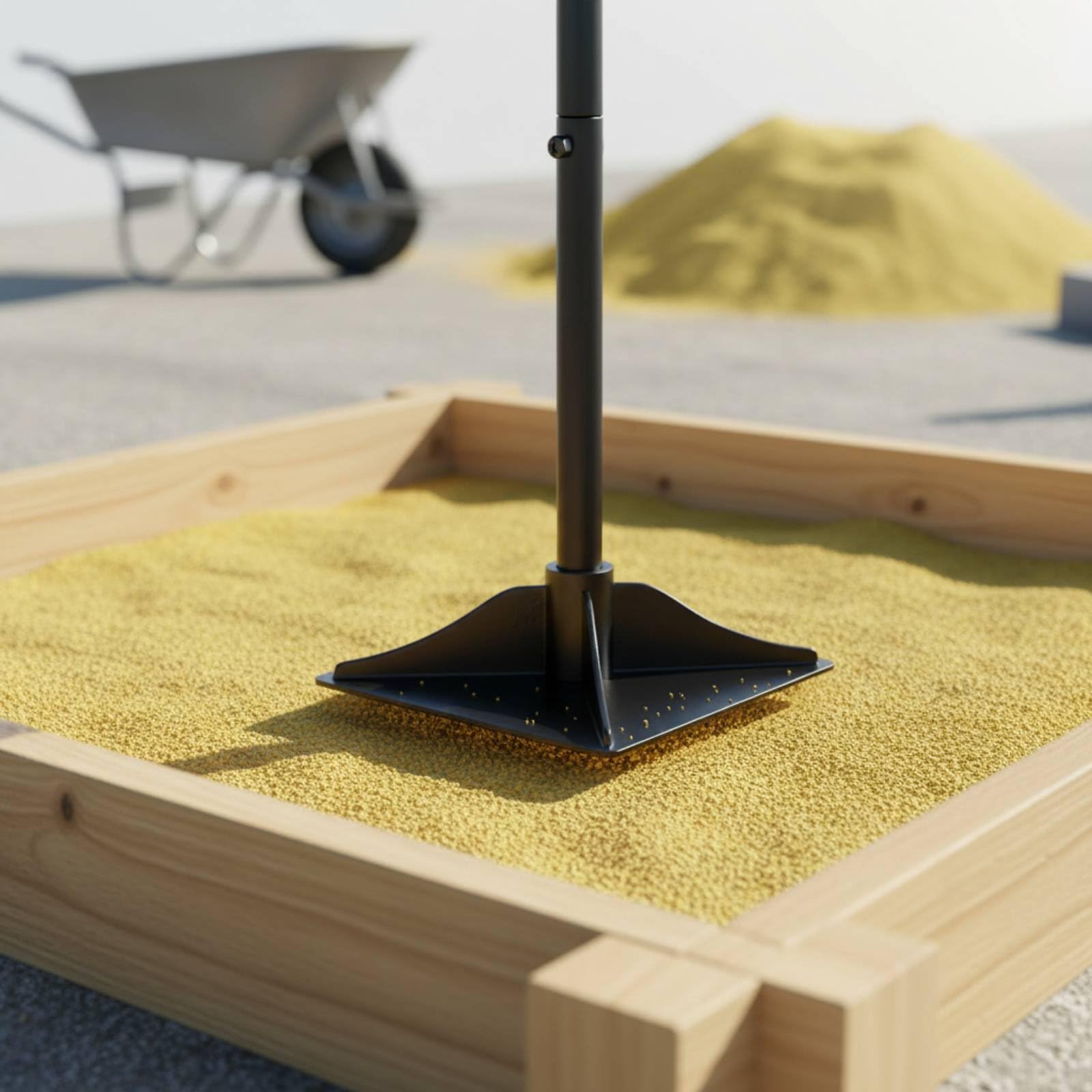 Tamper de Jardinería Nivelador de Suelo Profesional de Acero con Mango Suave y Cabeza Pesada para Compactación de Adecuado para Proyectos DIY, Cabezal 8-8 Pulgadas