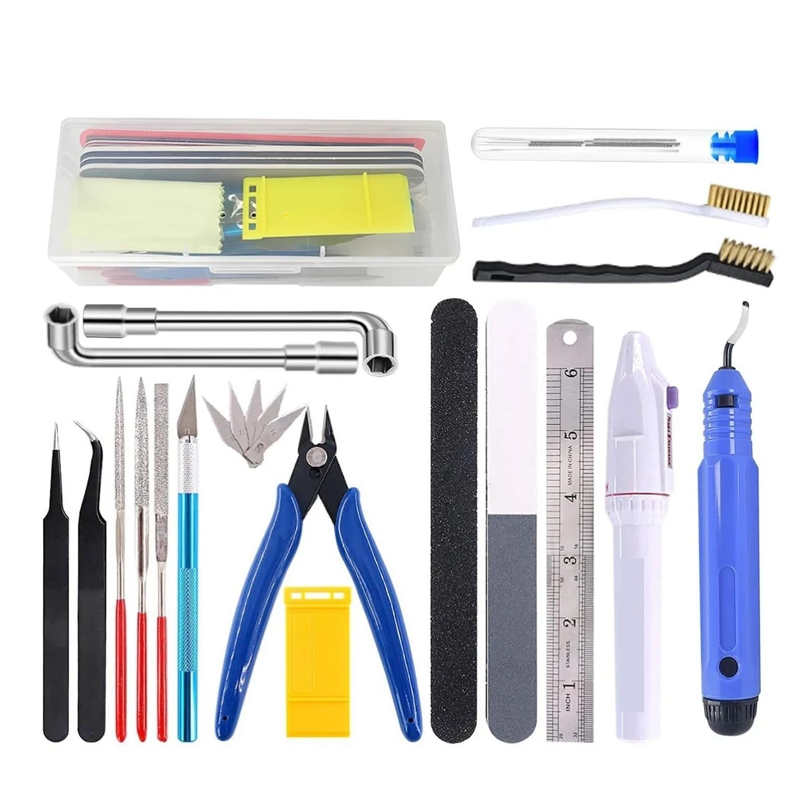 Kit d'outils for imprimante 3D avec Couteau/grattoir/Pince à épiler/Pince