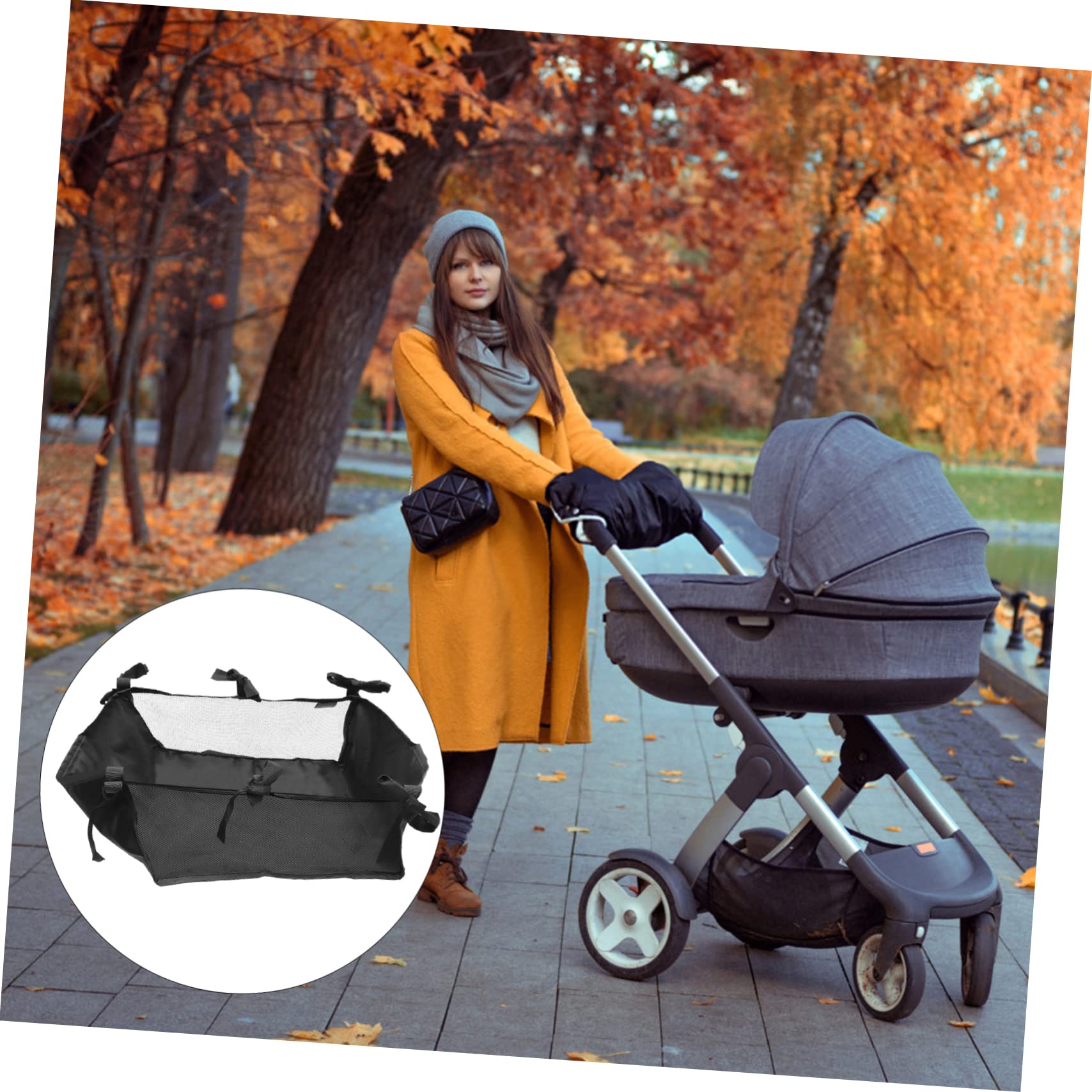 Baby Push Passeggino Passeggino Cestino di stoccaggio Oxford Panno Capacità Passegg