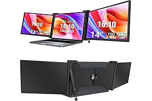 14" Triple Laptop Screen Extender, 15 Triple Portable Monitor Laptop Screen Extender Dual Display