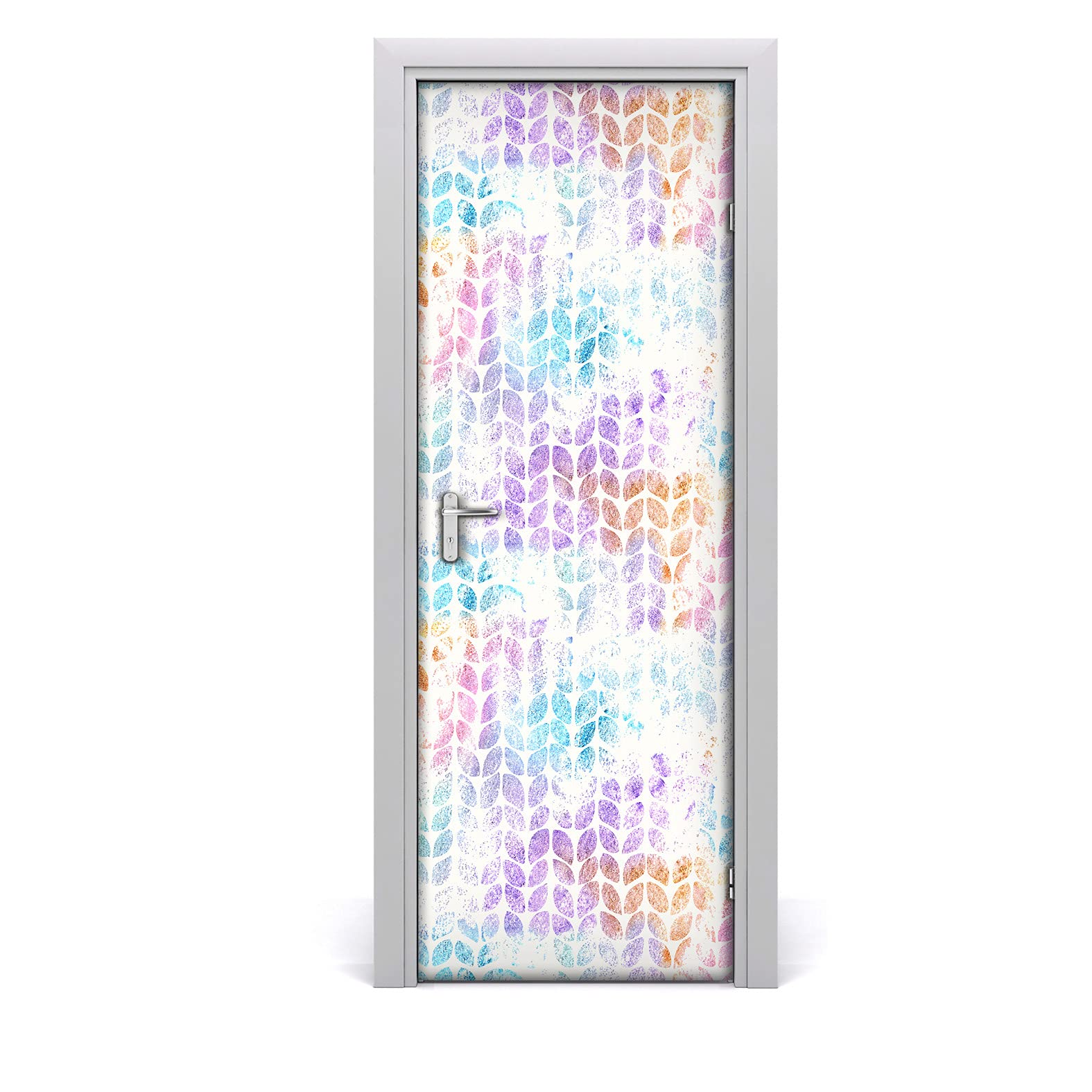 Papier peint sur la porte pour cacher les rayures sticker 85x200