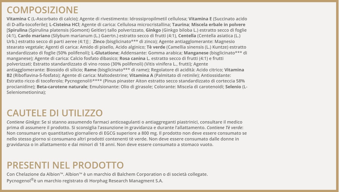 Solgar THE GUARDIANS – Mix di antiossidanti con Pycnogenol®, vitamine e minerali, 60 capsule vegetali