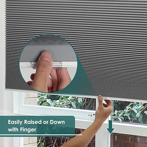 Miniatura 8 de LUCKUP Persianas celulares opacas sin cordones, con panal de abeja, oscurecimiento de la habitación, pantalla desplegable para dormitorio, sala