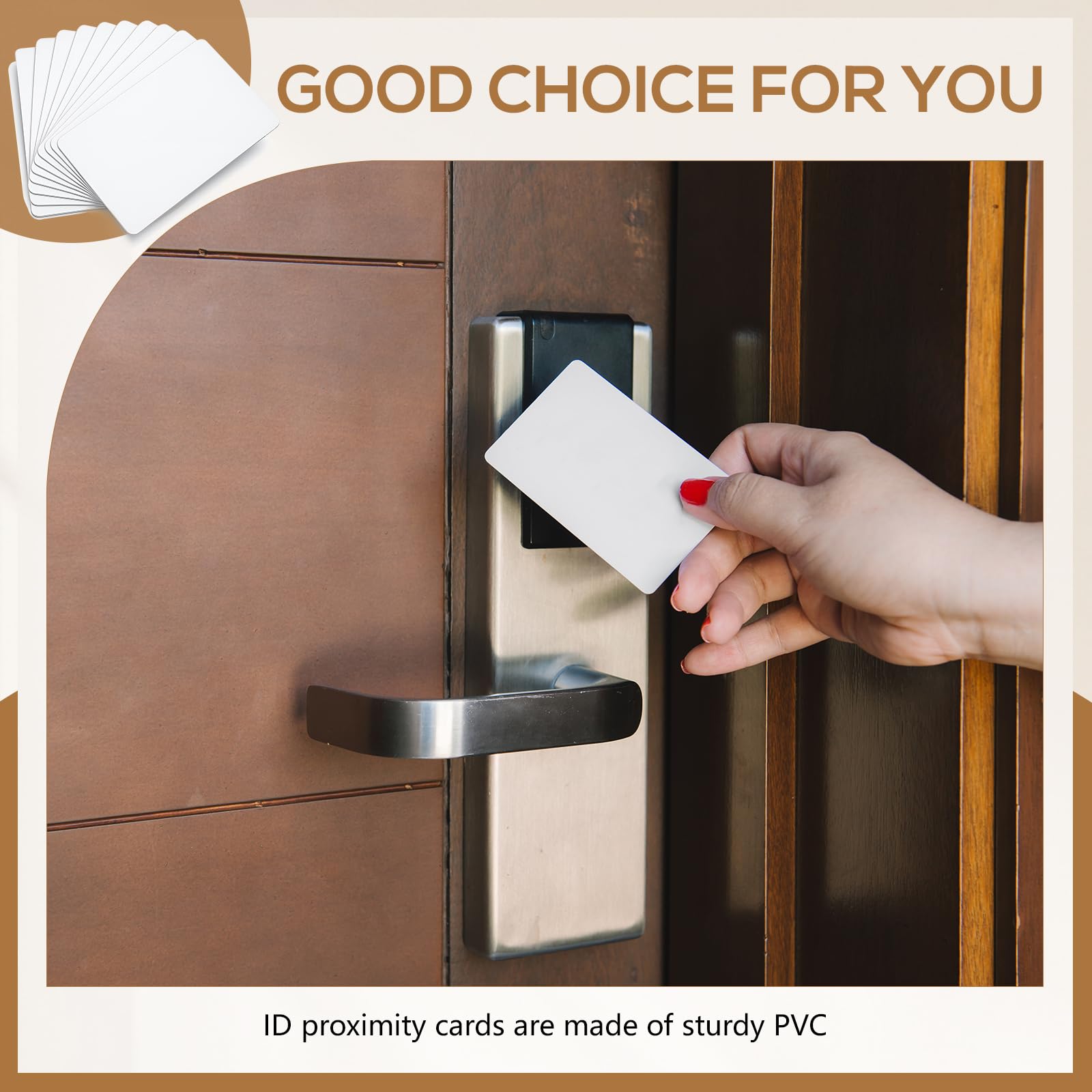 40 tarjetas de identificación de proximidad de reescritura de 125 kHz RFID de plástico en blanco para puerta de hotel compatibles con T5577 T5557 RFID