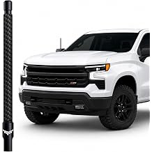 EcoAuto 8" Short Rubber Antenna Fits Ford F150 F250 F350 Chevy Silverado GMC Sierra 1500 2500 3500 Dodge RAM Jeep Wrangler Gladiator Advanced Copper Coil, AM/FM Reception, Carwash Safe