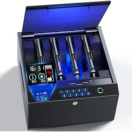 4-Pistol Gun Safe - Biometric Quick Access