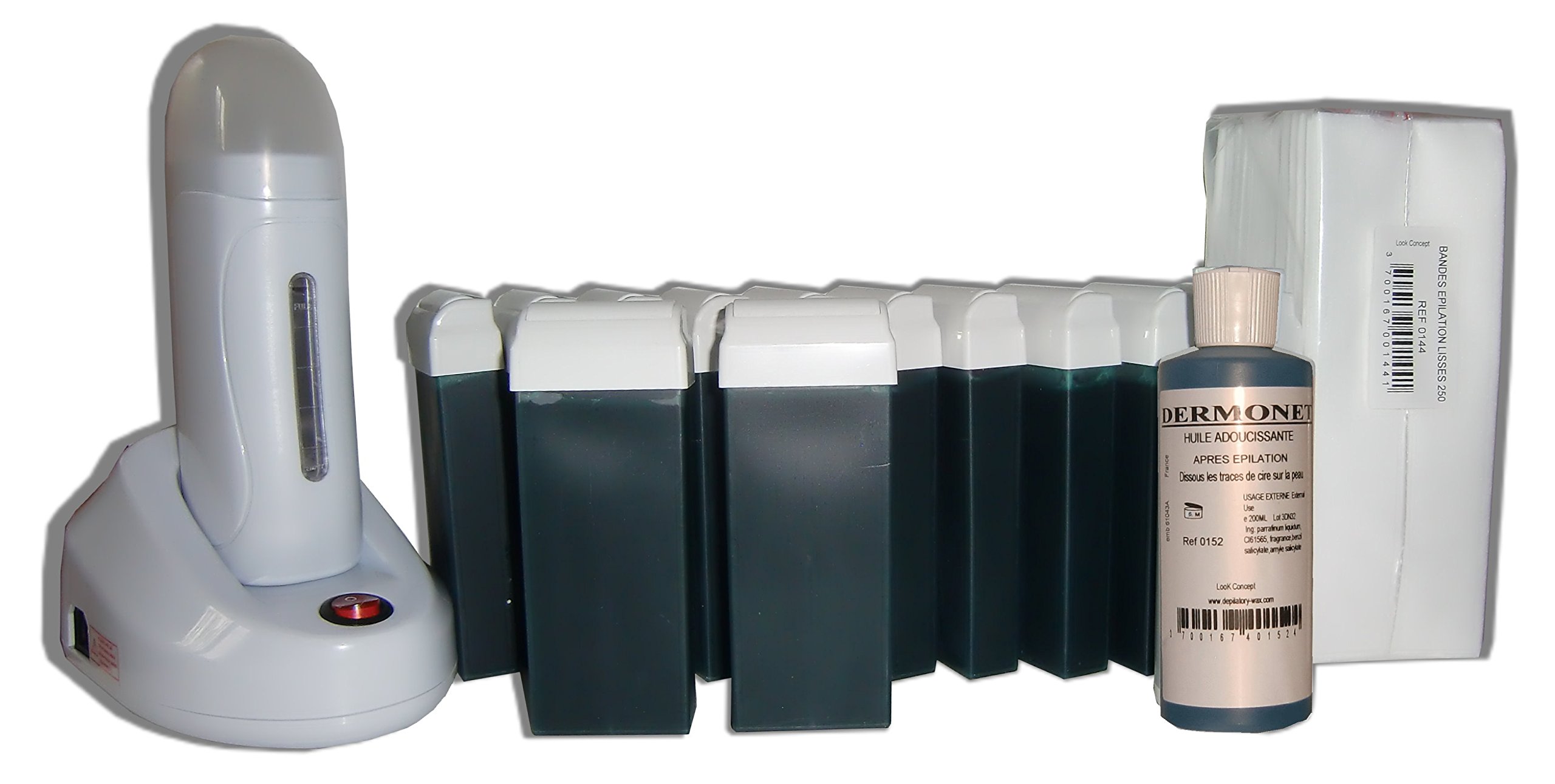 Storepil - NEO - Kit épilation 12 x 100 ml AZUR cire roll on épilation avec bandes