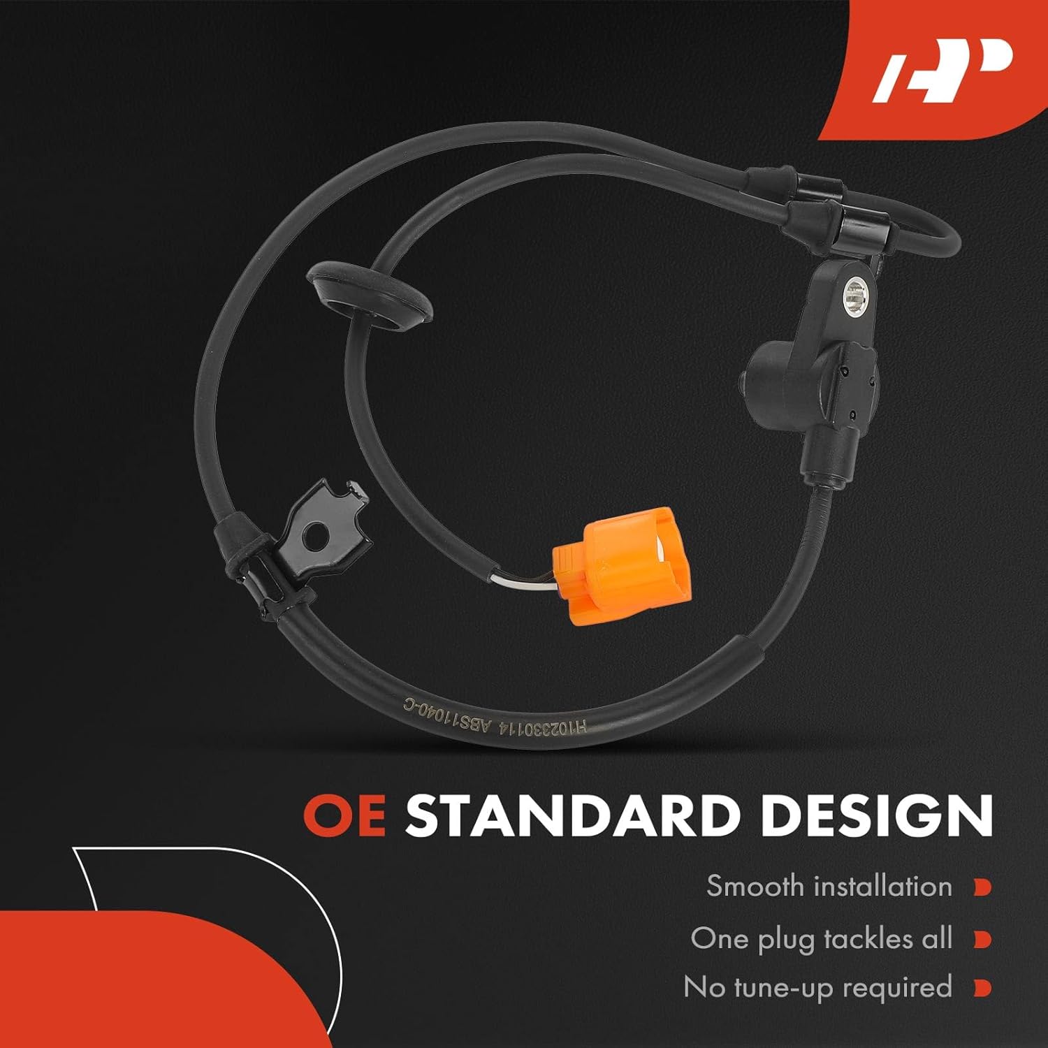 A-Premium ABS Wheel Speed Sensor Compatible with Honda Models - Odyssey 1999-2004, Mini Passenger Van, V6 3.5L - Front Right Passenger Side, Replace# 57450S0XA01