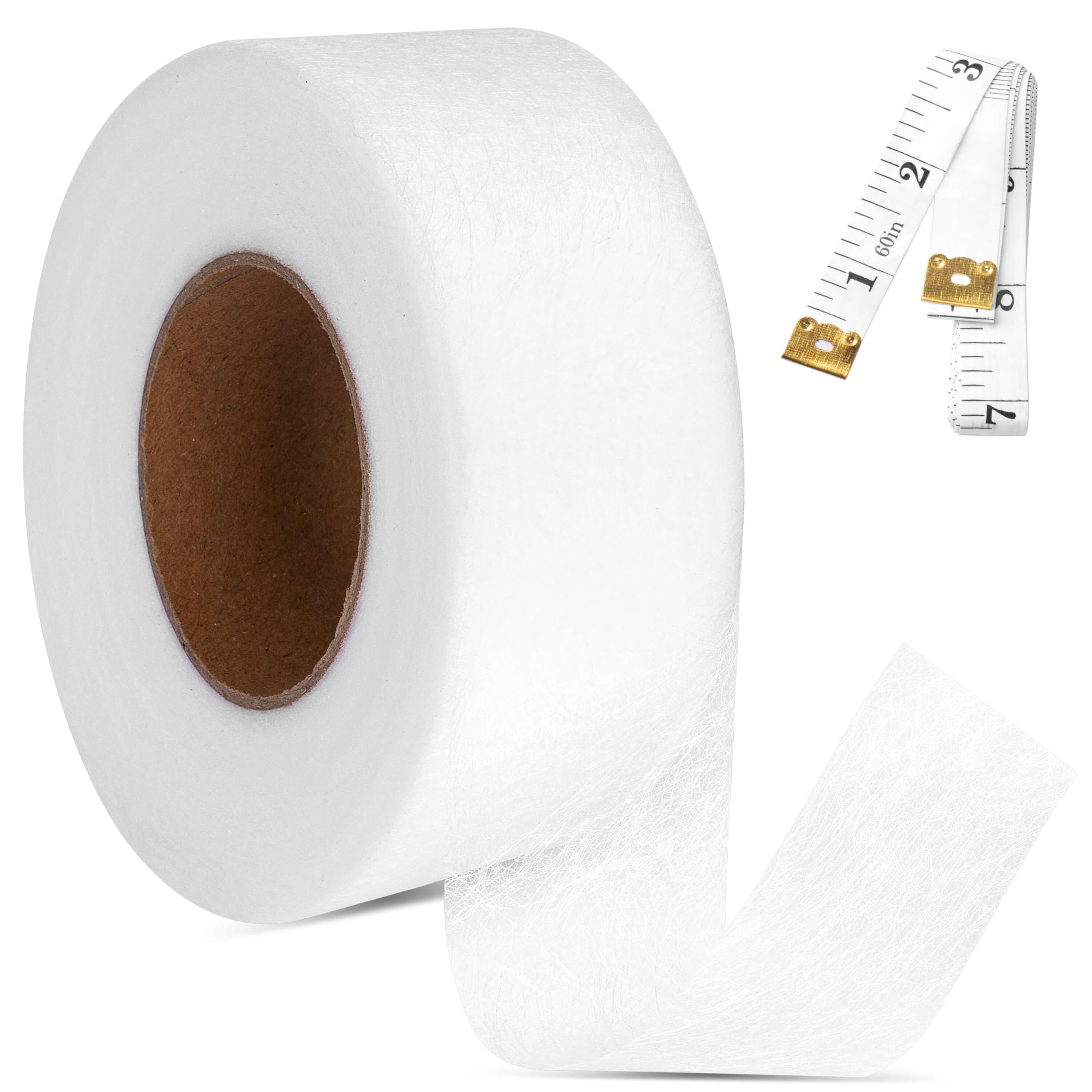 Ruban Thermocollant 64 Mètres X 20 Mm - Bande Adhésive Pour Ourlets Sans Couture - Pour Pantalons, Rideaux, Tissus - Facile Au Fer à Repasser - 12