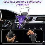 Mosurr Phone Holder Car Mount: Dual Installation (Suction & Vent Clip), 360° Rotation & Telescopic Arm for Stable GPS Navigation, Hands-Free Calls, Driving Safety, Gifts fits for All Phones 4.7-7 Inch