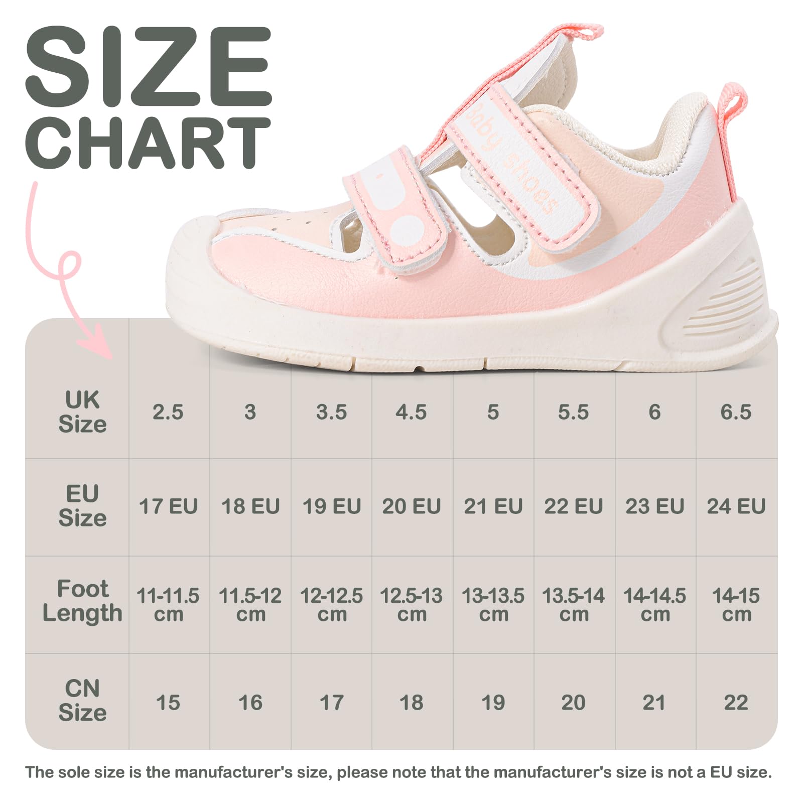 LACOFIA Sandales pour Bébé Garçons Filles Chaussures Premier Pas Chaussures de Marche d'été avec Semelle Antidérapante en Caoutchouc
