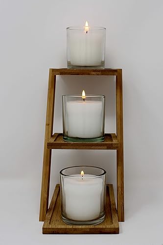 Miniatura 2 de Velas votivas blancas en tarro de vidrio transparente de 24 horas de tiempo de combustión decorativas de 1 día sin perfume para centros de mesa de