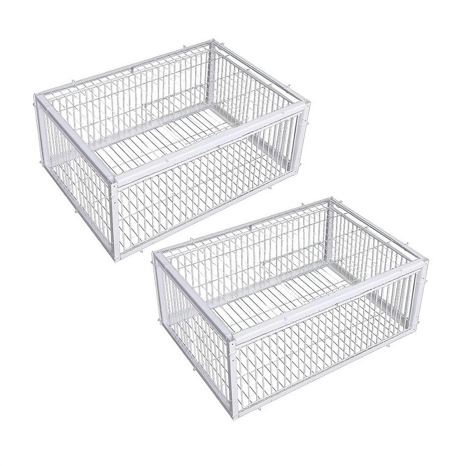 Portable Pigeon Trap Cage, Chicken and Bird Trap Cages, Metal Control Humane Live Animal Trap Cage with One-Way Entry Door for Pigeons and Birds (one door 2pcs)