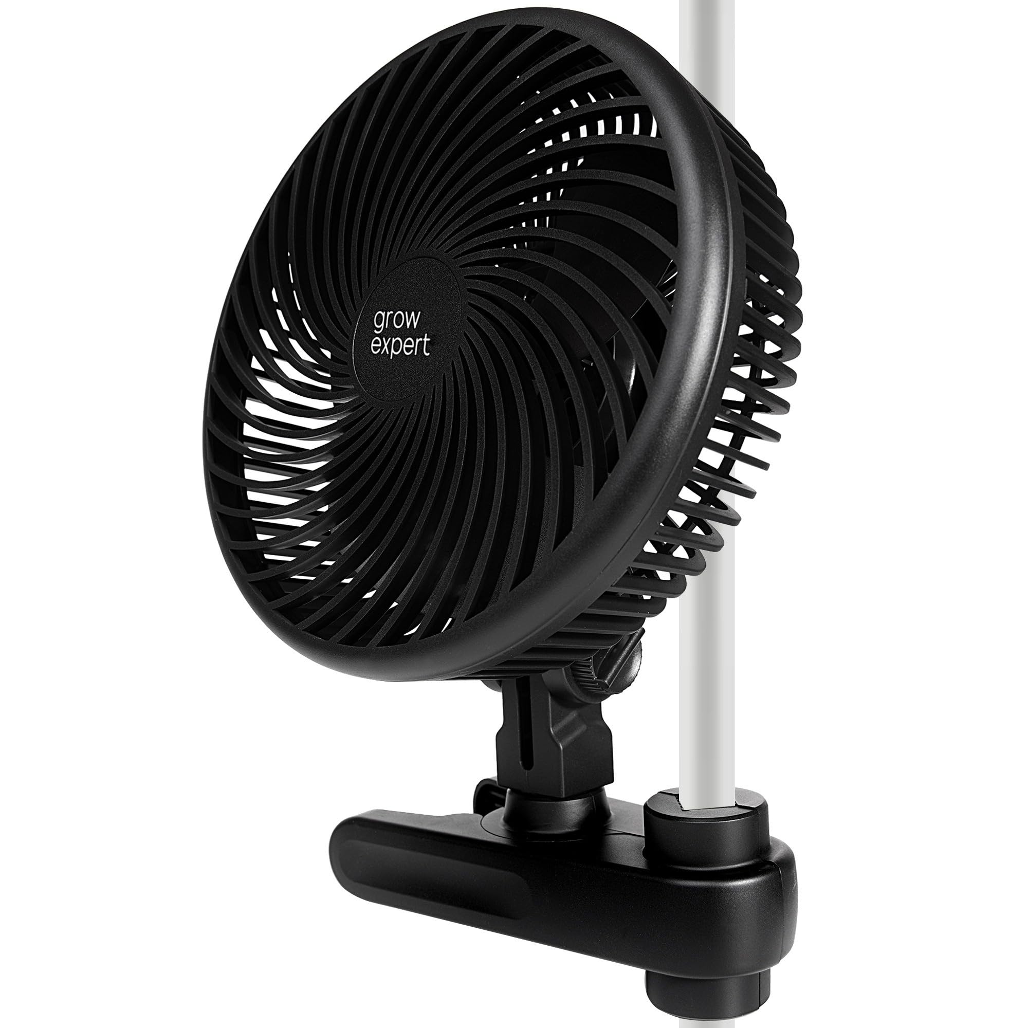 Grow - Ventilatore a clip di alta qualità, 10 livelli di velocità, cavo 220 cm, ventola silenziosa per tenda, diametro 20 cm, 10 W, 560 m3/h, flusso d'aria 32 dBA