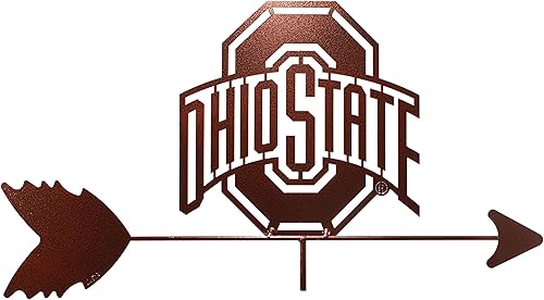 Miniatura 7 de SWEN Products Veleta de los Ohio State Buckeyes (estaca de jardín incluida)