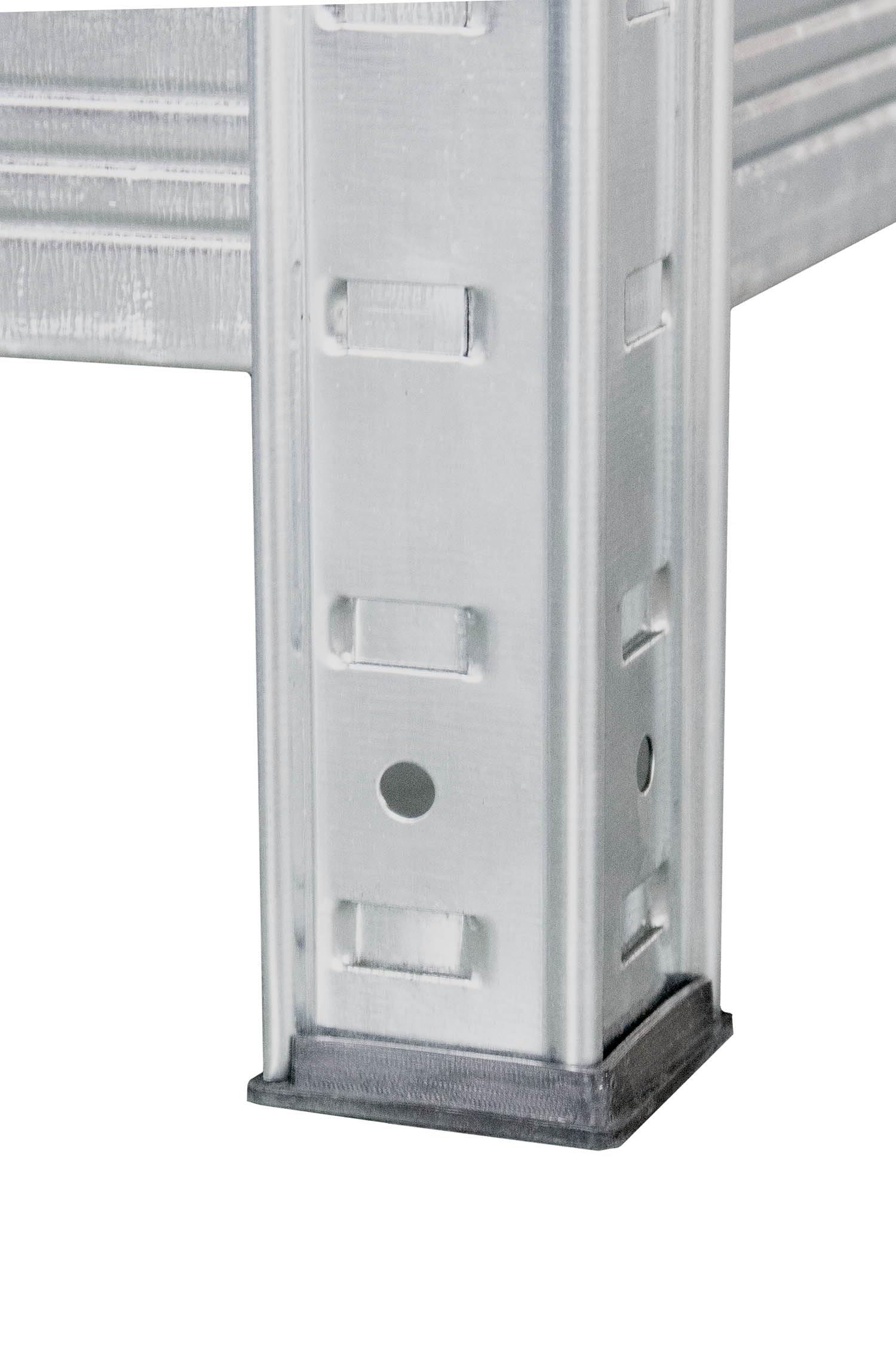 Zestaw 2x Regał magazynowy metalowy wciskany do piwnicy garażu lekki 5 półek regulowany 90x30x180cm + Regał narożny G-30cm KTD
