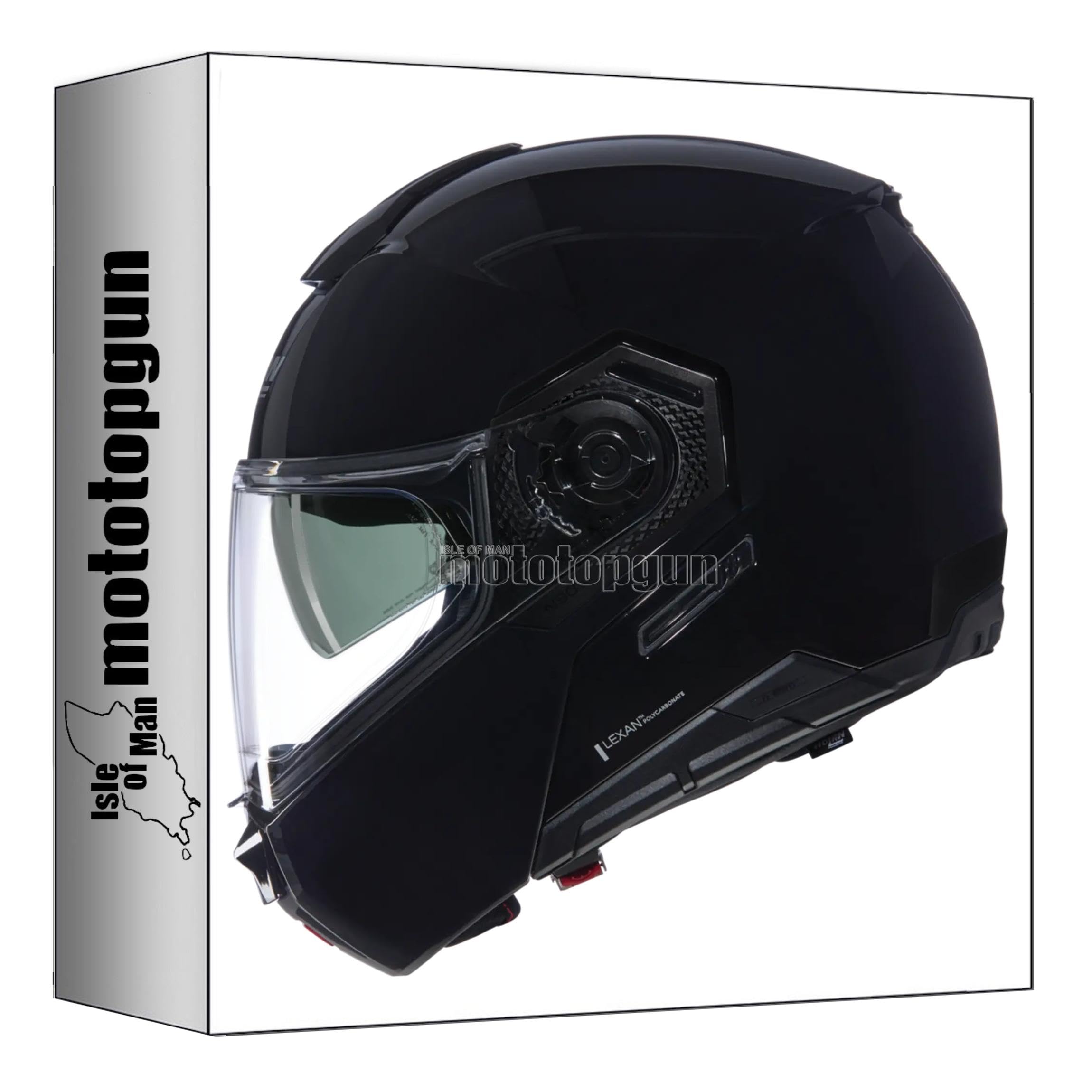 Casque de moto modulable Nolan N90-3 Travelling Classico Noir de taille M - 4