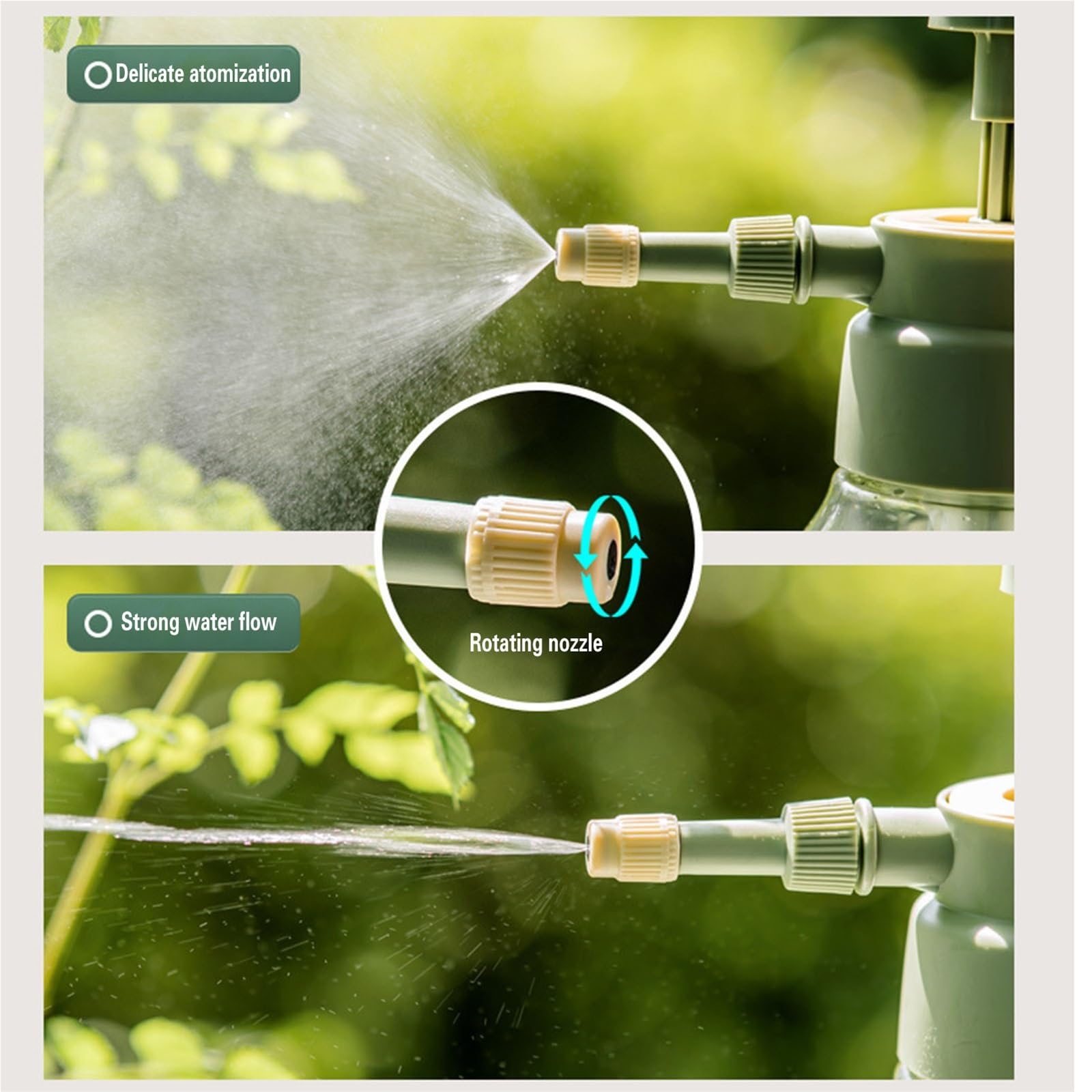 Pulverizador de flores a presión, bidón de agua de 1,5 l, botella de plástico transparente de gran capacidad for suministros de jardín al aire libre.(2pcs B)