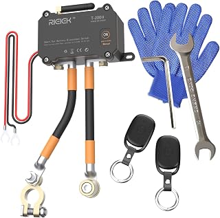 Automotive Battery Disconnect Switch - Automatic Power Cut-Off, 320A 12V-24V Universal, Wireless Remote Control with Vibration Control