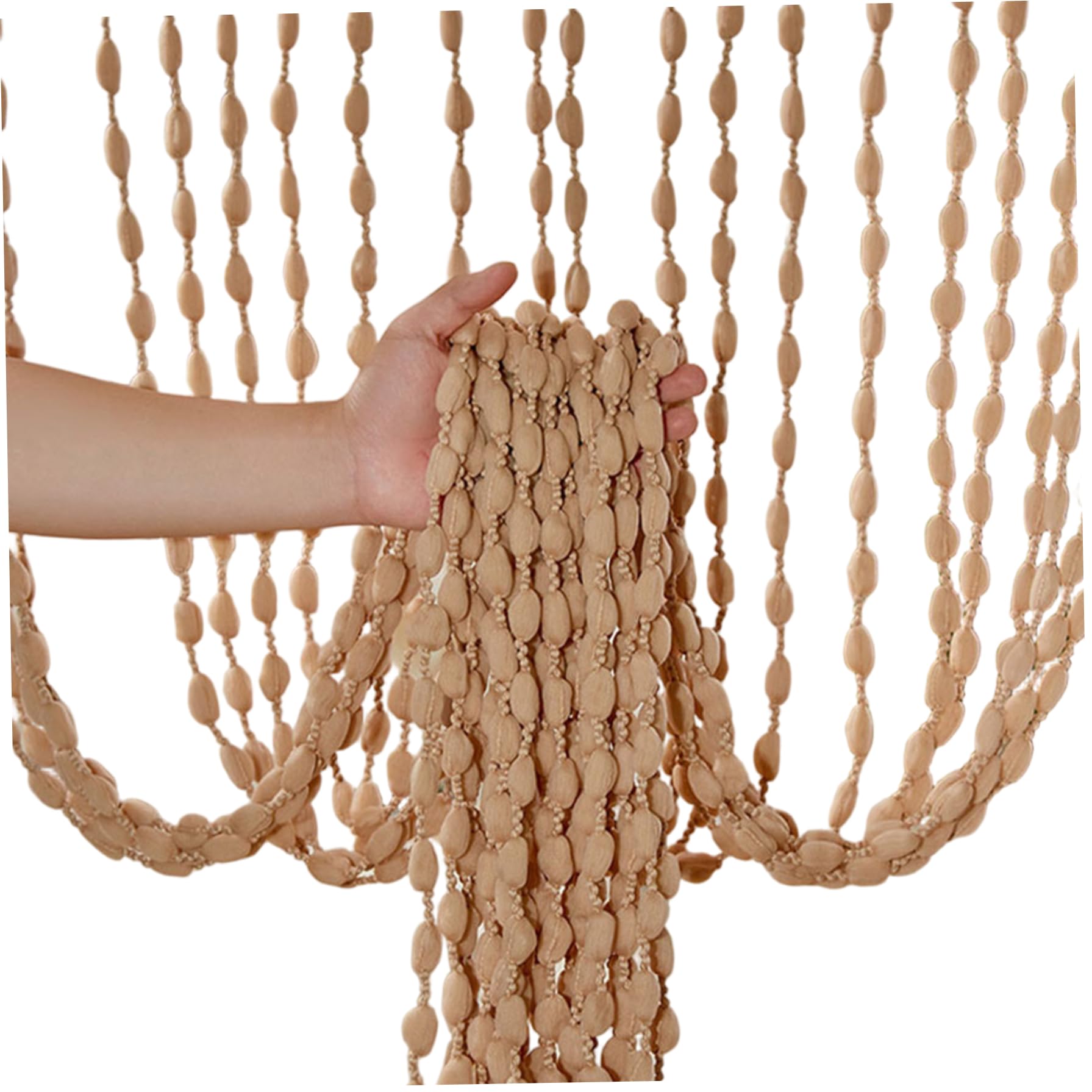 Peosaard Champagne Color Doorway Beads, Beaded Curtains, 39X79 Inch Door Beads Curtains, Boho Style Hanging For Doorways Porch Bedroom Living Room Divider, Door