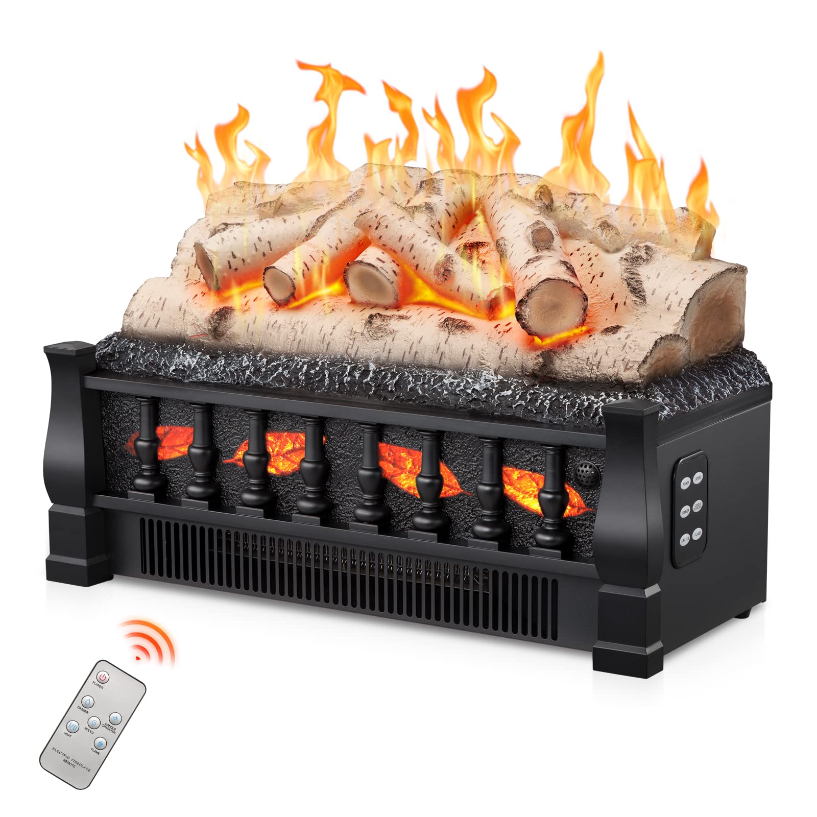 Buy Electric Fireplace Log Set Heater, 21" Vintage Design Portable